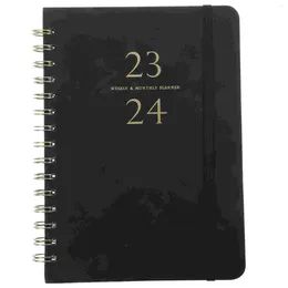 Weekly Planner Convenient Academic Spiral Notebook Office Supply 2024 Notepad English Writing Schedule