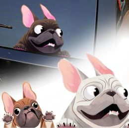 Car Cartoon Dog Stickers French Bulldog Side Windows Windscreen Vinyl Decal Waterproof Creative Auto Styling Decoration 1214cm8588845