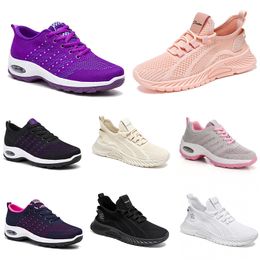 New men women shoes Hiking Running flat Shoes soft sole fashion purple white black comfortable sports Color blocking Q58-1 GAI trendings