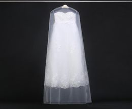 New White Transparent Tulle wedding dust cover Cheap Plus Size 180 cm Garment Cover Travel Storage bottomless Dust Cover Bridal Ac8808794