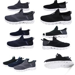 New Large Size Men's One Step Lazy Shoes Spring and Autumn Fashion Casual Knitted Breathable Mesh Sports Shoes Anti slip cool 44