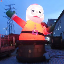 Outdoor Activities 8mH (26ft) With blower Christmas Inflatable Giant Santa Claus Holding Gifts Bag For Party Decoration Father Old Man