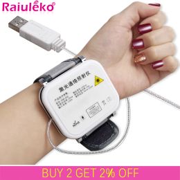 Relaxation 650nm Laser Low Therapy Lllt Watch Wrist Frequency Diabete Hypertension Diode Watch Tinnitus Ear Media Deafnes Earplug Treatment