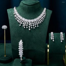 Necklace Earrings Set TIRIM Luxury Women's Jewelry CZ Cubic Zircon Dubai Classic Elegant Style Charm Bridal Accessories Jewellery