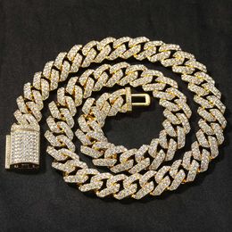 Wholesale Prices Custom Sterling Silver Plated 18mm Miami Prong Cuban Link Chain 18k Gold Wholesale Cuban Link Chain