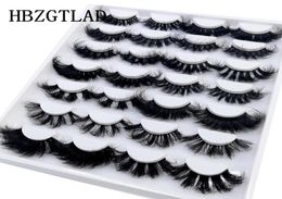 False Eyelashes Mixed Messy Long Soft 14 Pairs 25 Mm Mink Fluffy Lashes Dramatic Makeup 3D MaquillajeFalse6890934