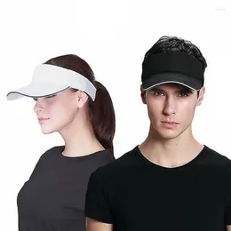 Berets Outdoor Beach Sport Sun Visor Hats For Women Men Adjustable Empty Top Baseball Caps Running Tennis Hat Motorcycle Beanie