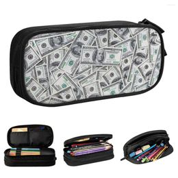 Creative 100 Dollar Bills USA Pencil Case Money Pencilcases Pen For Student Large Storage Bags Students School Gifts Stationery