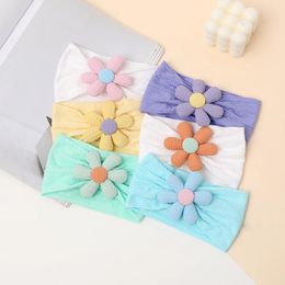 Hair Accessories Floral Baby Head Band Handmade Soft Scrunchie For Girls Seamless Headbands Kids Cute Headwear