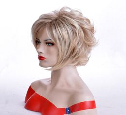 Grade Fashion Women Short Chic Fluffy Wavy Hairstyle Synthetic Hair Wigs6587569