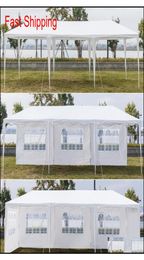 vinyl tarp 10x30ft 8 Sides 2 Doors Outdoor Canopy Party Wedding Tent White 3x9m Gazebo Pavilion With Spi qylEOl bdesports4974631