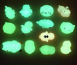 Luminous Cute Mochi Cat Squeeze Fun Kids Kawaii Toy Squishy Soft Stress Reliever Slow Rising Antistress Fidget Reliver 05515329153