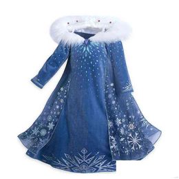 Fancy Girl Princess Dresses Beauty Belle Cosplay Costume Snow Christmas Halloween Dress Up Children Party Clothes 211029 Drop Deliver Dhf6Y