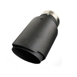 1 PIECE M logo matte carbon Fibre exhaust muffler black stainless steel car pipe tail end tips for BMW 2 3 4 5 6 SERIES1371990