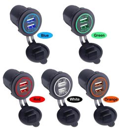 New DC 1232V Waterproof Universal Car Charger USB Vehicle Dual USB Charger 2 Port Power Socket 5V 21A1A High Quality1138538