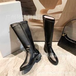 32% OFF Sports shoes 2024 Spring New British Genuine Long Knee Below High Cap Trendy Knight Motorcycle Thick Heel Womens Leather Boots