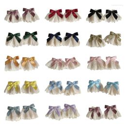 Knee Pads Fairy Wrist Cuffs For Shirt Sweater Lace False Sleeve Ornament Girl Sweet Bowknot Ruffled Flared Decorative Sleeves