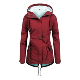 Parkas 2023 New Winter Clothes Women Thickened Warm Long Coat And Puffer Jaket Outdoor Hiking Hooded Windproof Parka