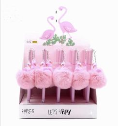 Pink Flamingo Gel Pen Beautiful Plush n Unicorn Pig Pens School Writing Girl Gifts Kawaii Neutral Pens School Supplies Stationery A56957364175