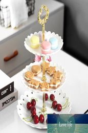 3 Tiers Cake Stand Fruit Tray European Style Snack Rack Dried Fruit Storage Tray Plate Party Dessert Rack Cake Stand Home Decor Fa2880323
