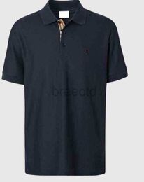 T-shirt da uomo burbrerys Stazione europea designer Bajia polo casual da uomo classica tinta unita TB lettera ricamo estate B corta 240304