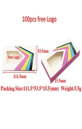 ELB016 one pair or Two pair Lash Paper Box fake eyelashes empty boxes eyelash Colour spare box with tray Logo 3608492