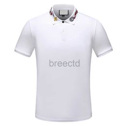 2019 Men's T-Shirts designer stripe polo shirt t shirts snake polos bee floral embroidery mens High street fashion horse T-shirt 240304