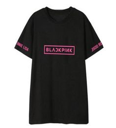 Kpop Blackpink Member Name Printing On The Sleeve O Neck Short Sleeve T Shirt For Summer Style Unisex Lisa Rose Same Tshirt Y19075608932