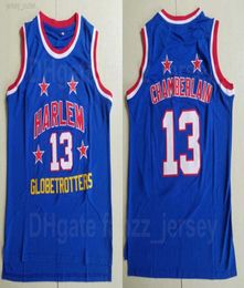 Moive Harlem Globetrotters Wilt Chamberlain Jerseys 13 Men Basketball Team Color Blue All Stitching Sports Breathable University P1815886