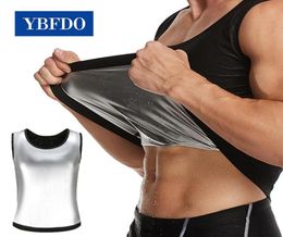 Running Jerseys YBFDO Men Silver Ion Coating Thermo Sweat Sauna Vest Body Shapers Waist Trainer Slimming Shapewear Tank Tops Effec5505151