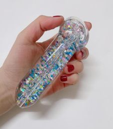 5quot zable Glycerin Glitter Pipe Smoking Pipe01234561968813
