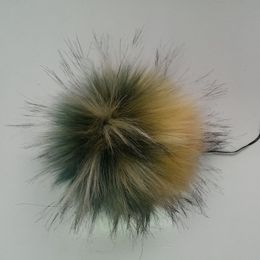 sell colourful 13-15cm size faux fur ball accessories for decoration artificial PomPom balls 50pcs per set express deliver2937