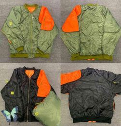 Men039s Jackets Army Green Double Wear Patchwork Multifunction Can Be Stored Flight Men039s Reversible Bomber Folding Pillow1802039