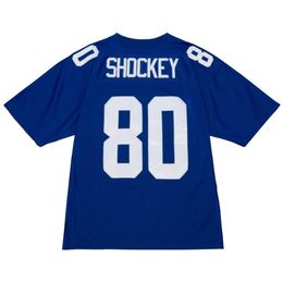 Stitched football Jersey 80 Jeremy Shockey 2005 blue white mesh retro Rugby jerseys Men Women Youth S-6XL