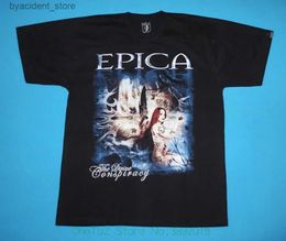 Herren T-Shirts Sommer Kurzarm Mode T-Shirt Epica The Divine Conspiracy T-Shirt Neu L240304