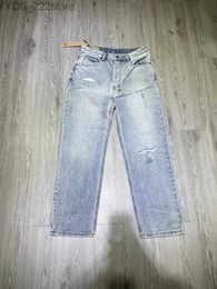 Jeans Ksubi Jeans Designer Ready to Wear Baby Blue Stretch Free Loose Jeans trousers smart 240304