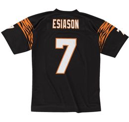 Stitched football Jersey 7 Boomer Esiason 1989 mesh retro Rugby jerseys Men Women and Youth S-6XL