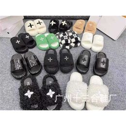 Sports shoes 2024 Black Balloon Summer New Womens Outwear Casual Thick Sole Elevated Cross Flower Spicy Girl Slippers