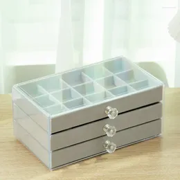 Storage Boxes 1pcs Multi Layer Grid Nail Plastic Box Drawer Style Jewellery Sorting Earrings Rings Necklaces