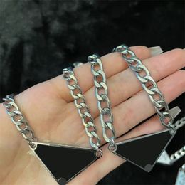 Triangle letter necklace pendants women designers man love aesthetic gift punk fashion enamel unisex classical chains for men Designer Jewellery Necklaces ZB011 F4