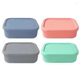 Dinnerware Silicone Lunch Box Durable Simple Sealed Rectangular Storage Container Portable Grade Bucket For Schools