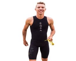 Men039s Tracksuits Roka Triathlon Men039s Sleeveless Swimming And Running Sportswear Bodysuit Outdoor Tights Skin Suit 220911944949