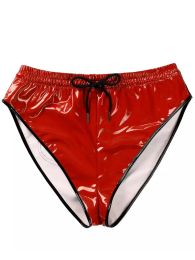 Shorts Wet Look PVC Elastic Waist Shorts Shiny PU Leather High Cut Trunks Tights Hot Sexy Mini Bermudas Pole Dance Clubwear Short Brief