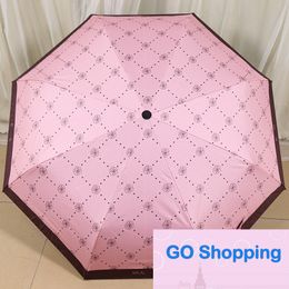 Luxury Full Version Camellia Big Brand Umbrella Black Glue Coating Sun Protection Umbrella Automatic Open Rain and Rain Dual-Use Gift Box Umbrellas