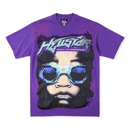 High Street T Shirts Tees Short Sleeve US Size Tee Men Print T-shirts Tops Casual Hip Hop Tee Real Pics 24SS