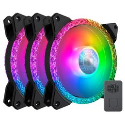 CoolerMaster MASTERFAN MF120 PRISMATIC 3in1 Cooling Fan 120mm ARGB Quiet Radiant Addressable RGB 12cm Desktop Case Fans Coolin2477916