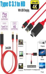 2M USB 31 USB C to HD Cable TypeC to HD Converter 4K 30Hz HD External Video Graphics Extend Cable Adapter7553159