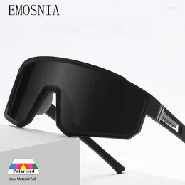 Sunglasses Polarised One-Piece Square Frame Sports Men's Trend Fashion Glasses Gift Box UV400 Eyewear Women Outdoor Cycling