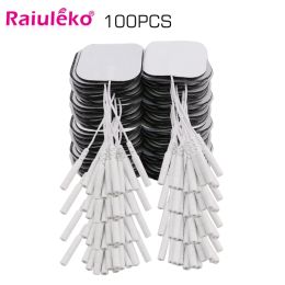 Relaxation 20/100p 5x5cm Tens Ems Nerve Muscle Stimulator Electrode Pads Gel Electrode Pads Tens Electrodes Physiotherapy Hine 2mm Plug