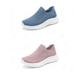 Women Shoes 2024 New Leisure Sports Shoes Running Shoes Sole Lazy Shoes Korean Edition Trend Flying Weaving One Step Single Shoes GAI 082